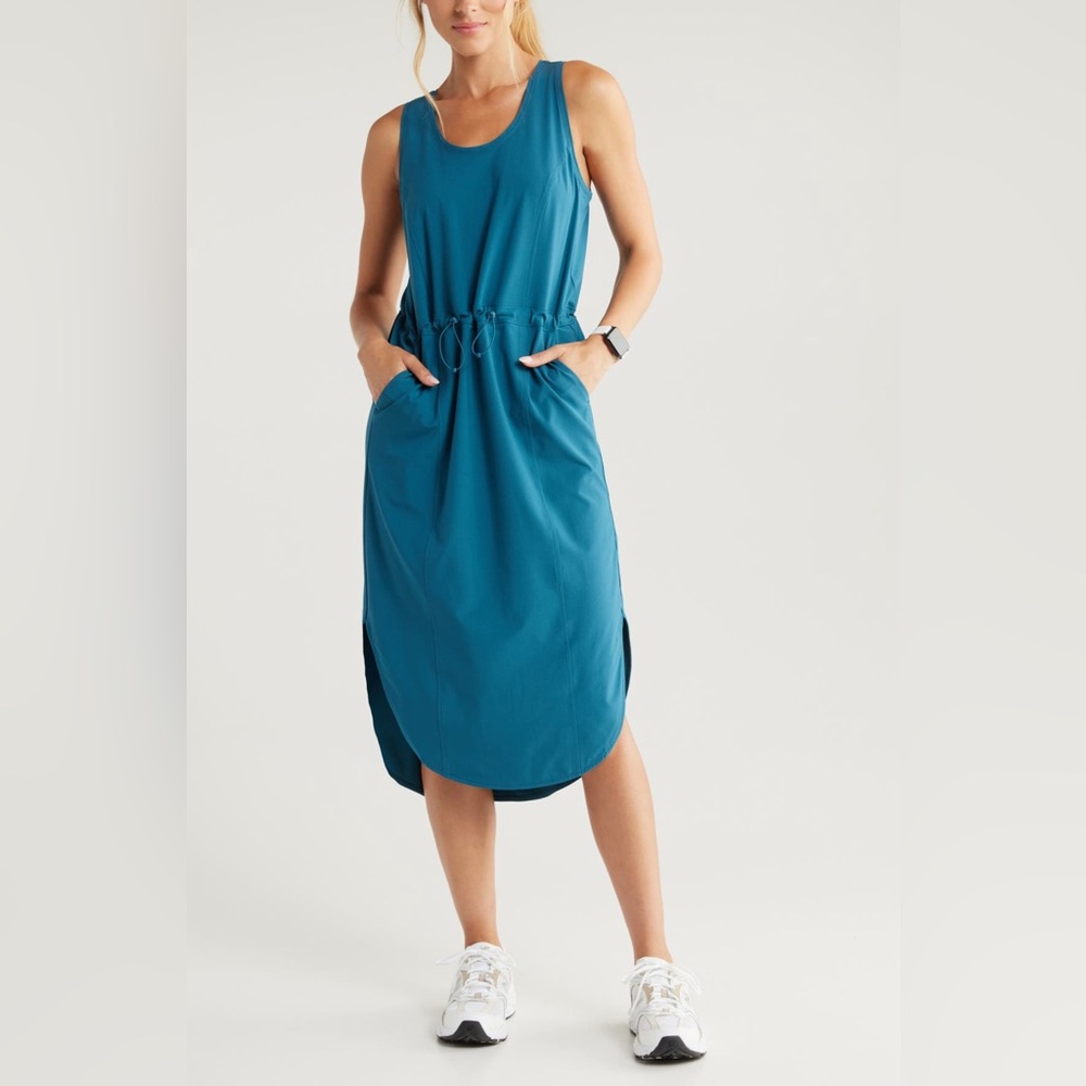 Zella Nordstrom In Flight Drawcord Waist Utility Dress XL